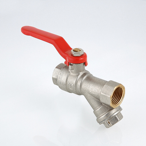 Кран шаровой со встроенным фильтром VALTEC 1/2" вн-вн стальная рукоятка фото в интернет-магазине САНТЕХСИТИ