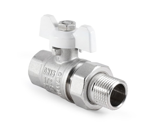 Кран с полусгоном PROFACTOR 1/2" прямой   (12/120) фото в интернет-магазине САНТЕХСИТИ