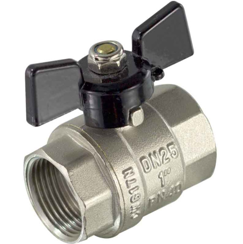 Кран шаровый TIM 1/2" вн-вн бабочка фото в интернет-магазине САНТЕХСИТИ