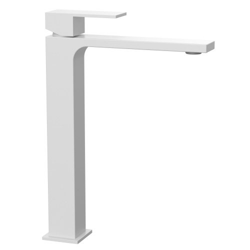 Смеситель KAISER Cube для раковины Ø25 /Латунь /Белый матовый фото в интернет-магазине САНТЕХСИТИ