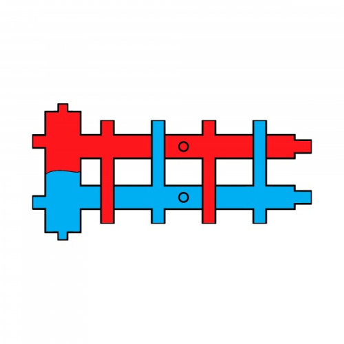 Коллектор с гидроразделителем ПРОКСИТЕРМ из нерж. стали GSK 40-5 120 кВт 5 контур фото в интернет-магазине САНТЕХСИТИ