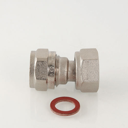 Обжимной фитинг VALTEC Муфта с накидной гайкой 16х1/2" фото в интернет-магазине САНТЕХСИТИ