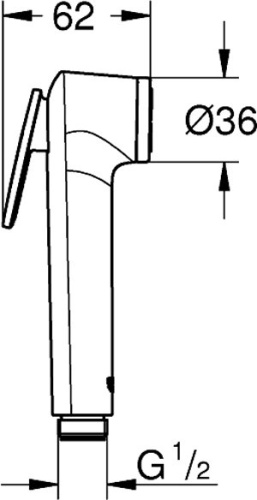 Гигиенический душ GROHE со смесителем встраиваемый BauCurve 124899 хром фото в интернет-магазине САНТЕХСИТИ