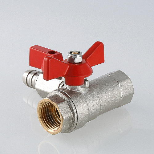Кран шаровой VALTEC с обратным клапаном и дренажом 1/2" вн-вн. фото в интернет-магазине САНТЕХСИТИ