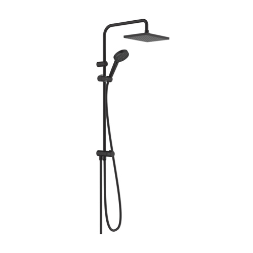 Hansgrohe Vernis Shape Душевая стойка с верхним душем 230 1jet Reno EcoSmart, цвет: матовый черный фото в интернет-магазине САНТЕХСИТИ