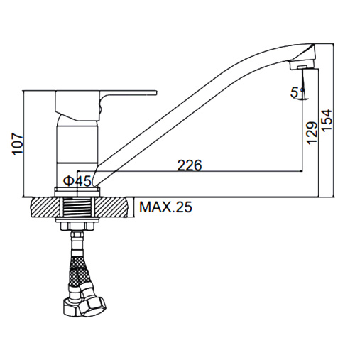 Смеситель Ledeme H03W L4903W фото в интернет-магазине САНТЕХСИТИ