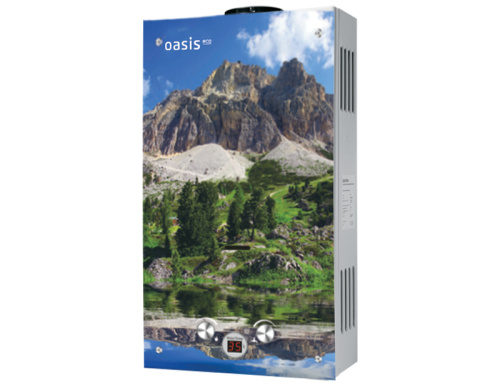 Водонагреватель проточный газовый OASIS ECO 10 л/мин (20квт) L-20 Горы фото в интернет-магазине САНТЕХСИТИ