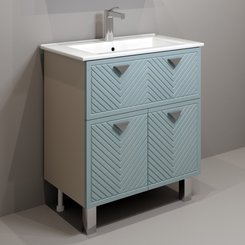 75 Тумба Солтис 75 №2 (ум. Оскар 75), (цвет индиго/кашемир) фото в интернет-магазине САНТЕХСИТИ