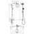 Hansgrohe Croma Душевая система Showerpipe: верхний душ 220 1jet, ручной душ, штанга для душа, держатель, цвет: хром фото в интернет-магазине САНТЕХСИТИ