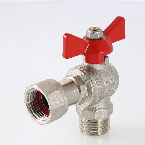 Кран шаровой угловой с накидной гайкой VALTEC 1/2" вн-нар фото в интернет-магазине САНТЕХСИТИ