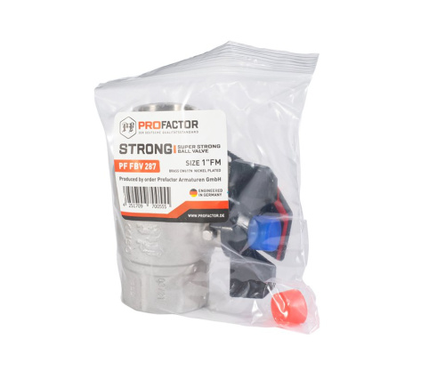 Кран шаровый PROFACTOR STRONG 1" вн.-нар. бабочка фото в интернет-магазине САНТЕХСИТИ