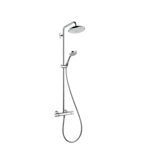 Hansgrohe Croma 220 Showerpipe Душевая стойка. состоит из: верхний душ, ручной душ, термостат для душа, штанга для душа, держатель для душа, цвет: хром фото в интернет-магазине САНТЕХСИТИ