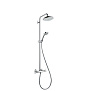 Hansgrohe Croma 220 Showerpipe Душевая стойка. состоит из: верхний душ, ручной душ, термостат для душа, штанга для душа, держатель для душа, цвет: хром фото в интернет-магазине САНТЕХСИТИ