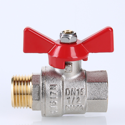 Кран шаровый VALTEC 1/2" вн.-нар. рукоятка бабочка фото в интернет-магазине САНТЕХСИТИ