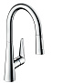 Hansgrohe Talis M51 Смеситель  для кухни на 1 отв, поворотный излив: 21.3см с вытяжным душем, 2jet, h:18.5см, цвет: хром фото в интернет-магазине САНТЕХСИТИ
