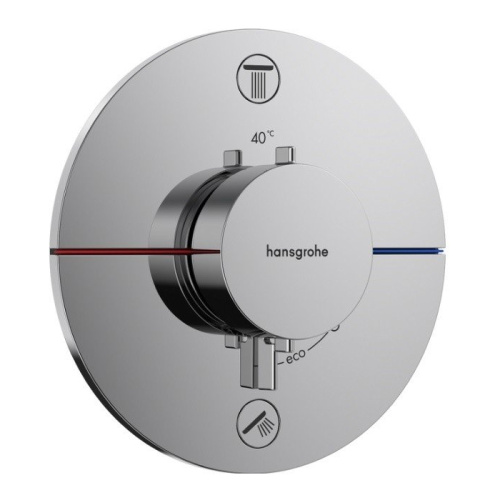 Hansgrohe ShowerSelect Comfort S Смеситель для душа, встраиваемый, термостатический, на 2 источника, цвет: хром фото в интернет-магазине САНТЕХСИТИ
