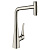 Hansgrohe Metris M71 Смеситель для кухни, на 1 отв, поворотный излив: 23.5см с вытяжным душем, 2jet, h: 33.3см, sBox, цвет: нержавейка фото в интернет-магазине САНТЕХСИТИ