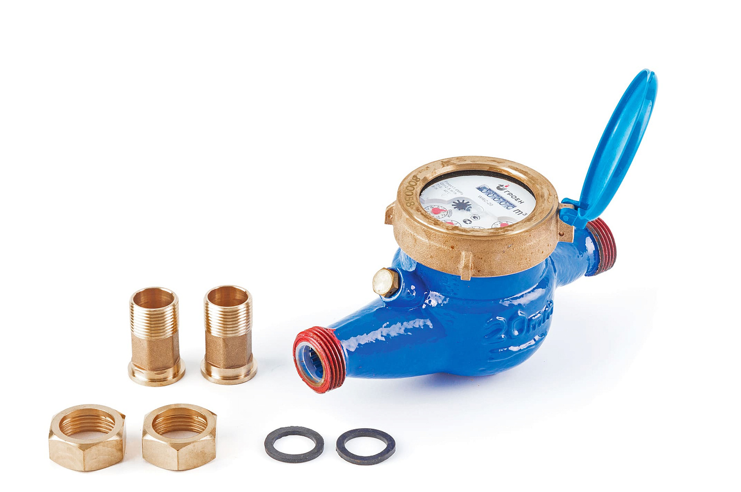 Счетчик GROEN для холодной воды мокроход WRC (iron) 3/4" (190 мм) фото в интернет-магазине САНТЕХСИТИ