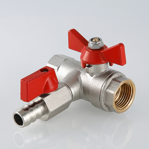 Кран шаровой VALTEC с обратным клапаном и дренажом 1/2" вн-вн. фото в интернет-магазине САНТЕХСИТИ