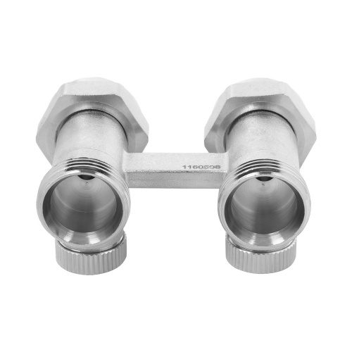 Узел для нижнего подключения радиатора прямой 1/2"х3/4EK с вентельным затвором VIEIR фото в интернет-магазине САНТЕХСИТИ