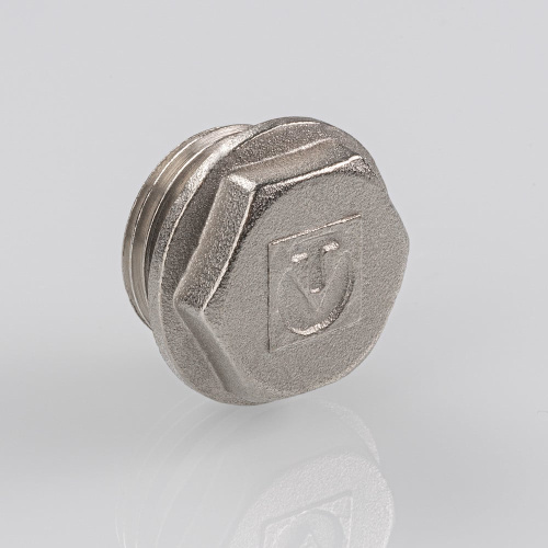 Резьбовой фитинг VALTEC Заглушка (пробка) с уплотнением 1/2" нар. фото в интернет-магазине САНТЕХСИТИ