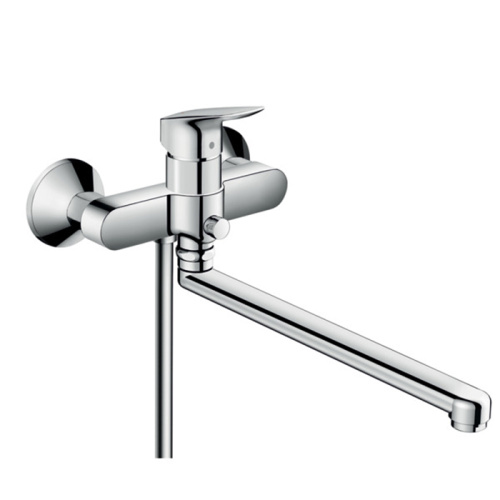 Hansgrohe Logis Однорычажный смеситель для ванны, с длинным изливом, цвет: хром фото в интернет-магазине САНТЕХСИТИ