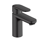 Hansgrohe Vernis Blend Смеситель для раковины, излив 100 мм, с донным клапаном, цвет: матовый черный фото в интернет-магазине САНТЕХСИТИ