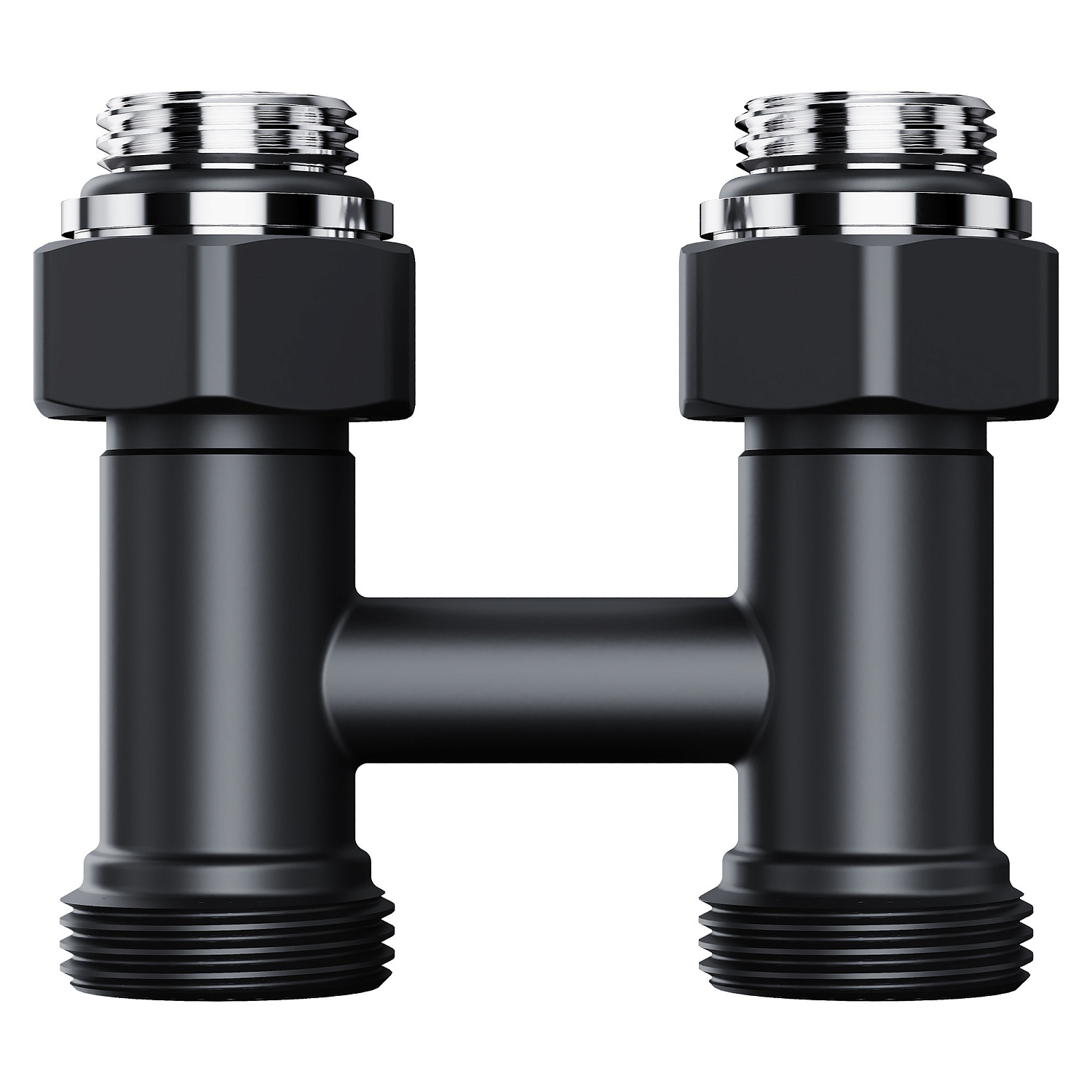 Узел нижнего подключения Royal Thermo Design прямой 1/2"х3/4" EK (черный) фото в интернет-магазине САНТЕХСИТИ