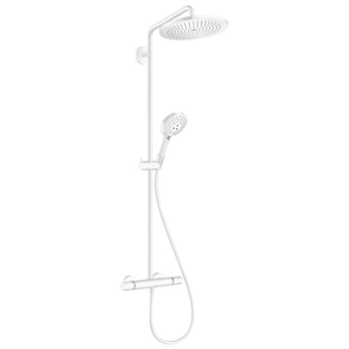 Hansgrohe Croma Select S Душевая система, 1jet, с термостатом и ручным душем, цвет: белый матовый фото в интернет-магазине САНТЕХСИТИ
