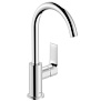 Hansgrohe Rebris E Смеситель для раковины, 1 отв., с поворотным изливом, с донным клапаном, цвет: хром фото в интернет-магазине САНТЕХСИТИ