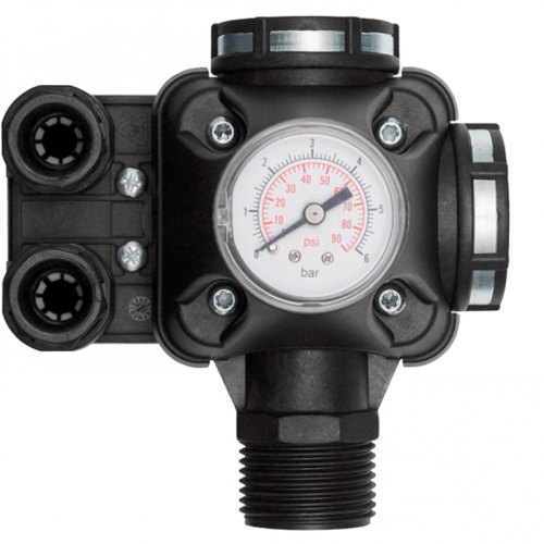 Реле давления ITALTECNICA PM/5-3w с манометром и 3-х ходовой муфтой фото в интернет-магазине САНТЕХСИТИ