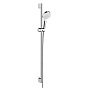 Hansgrohe Crometta Vario Unica Душевой набор: штанга 900mm, ручной душ, 1jet (Rain), шланг, цвет: белый/хром фото в интернет-магазине САНТЕХСИТИ