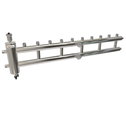 Коллектор с гидроразделителем ПРОКСИТЕРМ из нерж. стали GSK 25-5.1 60 кВт 5+1 контур фото в интернет-магазине САНТЕХСИТИ