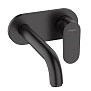 Hansgrohe Vernis Blend Смеситель для раковины, настенный, излив 204 мм, внешняя часть, цвет: матовый черный фото в интернет-магазине САНТЕХСИТИ