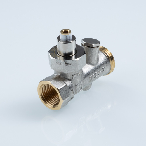 Клапан VALTEC запорно-регулирующий с выходом под датчик температуры 1/2"x3/4" Евроконус фото в интернет-магазине САНТЕХСИТИ