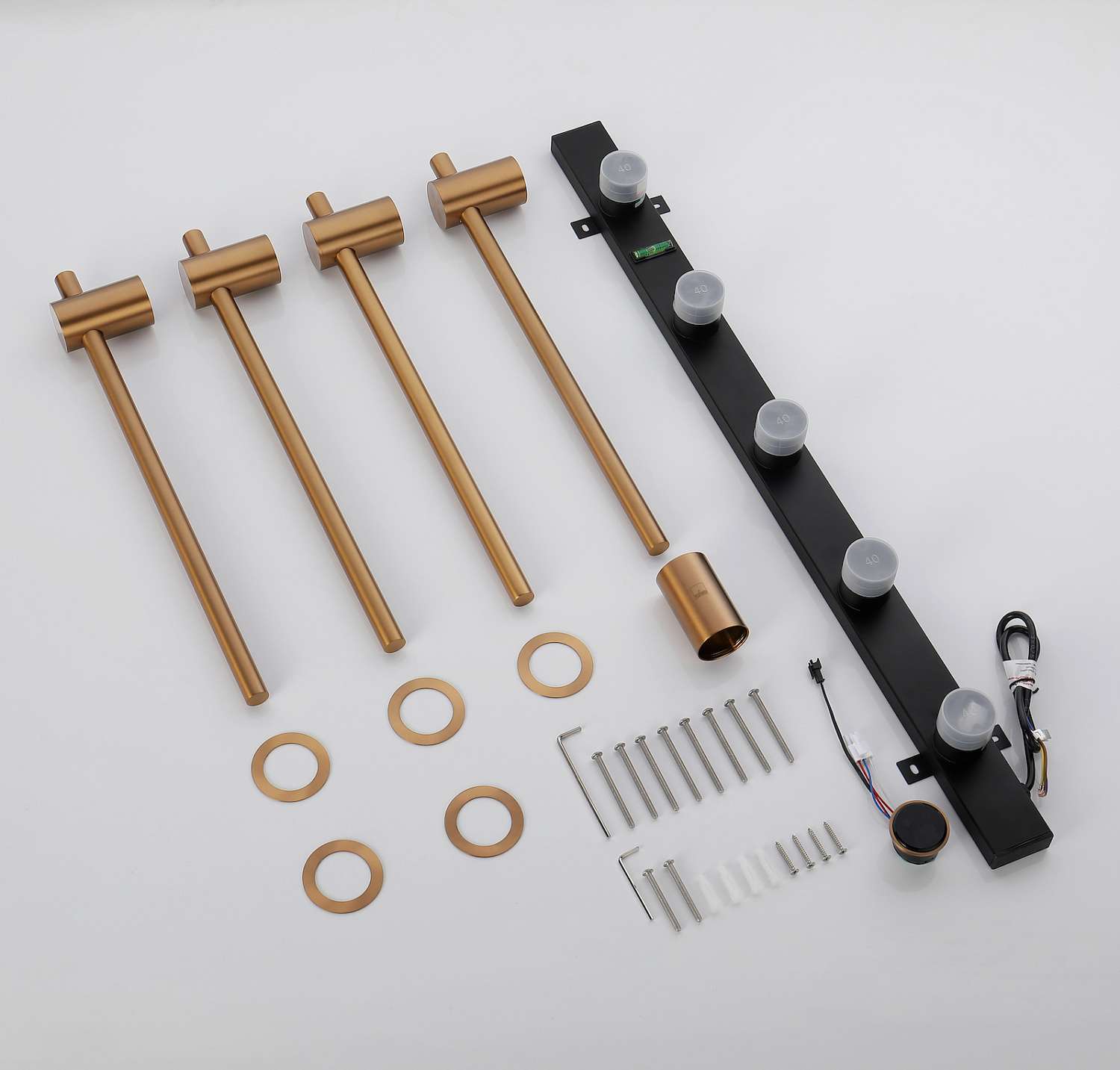 Полотенцесушитель электрический, встроенный Timo Saona 040/19SM розовое золото фото в интернет-магазине САНТЕХСИТИ