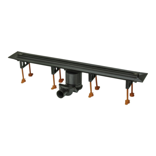 Трап для душа VIEIR DL80B с гидрозатвором графит 300-800мм фото в интернет-магазине САНТЕХСИТИ