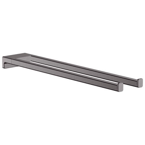 Hansgrohe AddStoris Полотенцедержатель 44.5см., двухрожковый, цвет: шлифованный черный хром фото в интернет-магазине САНТЕХСИТИ