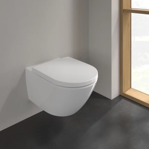 Villeroy&Boch Subway 3.0 Унитаз подвесной, безободковый, смыв Tornado, сиденье в комплекте SoftClosing, цвет альпийский белый фото в интернет-магазине САНТЕХСИТИ
