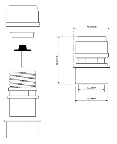 Вентиляционный клапан (аэратор) MCALPINE для канализации D32/40 1 л/с фото в интернет-магазине САНТЕХСИТИ