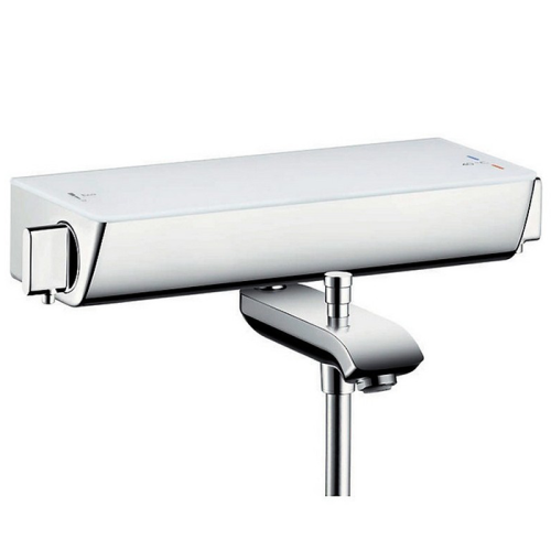 Hansgrohe Ecostat Select Термостат настенный для ванны на 2 источника, с изливом 216мм, с полочкой из безопасного стекла, цвет: хром фото в интернет-магазине САНТЕХСИТИ