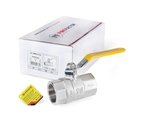Кран шаровой Profactor для газа 11/4" вн.-вн. стальная рукоятка (4/24) фото в интернет-магазине САНТЕХСИТИ