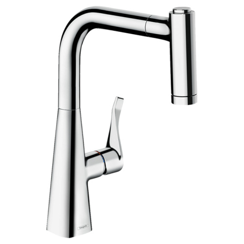Hansgrohe Metris Смеситель  для кухни на 1 отв, поворотный и выдвижной излив 2jet, цвет: хром фото в интернет-магазине САНТЕХСИТИ
