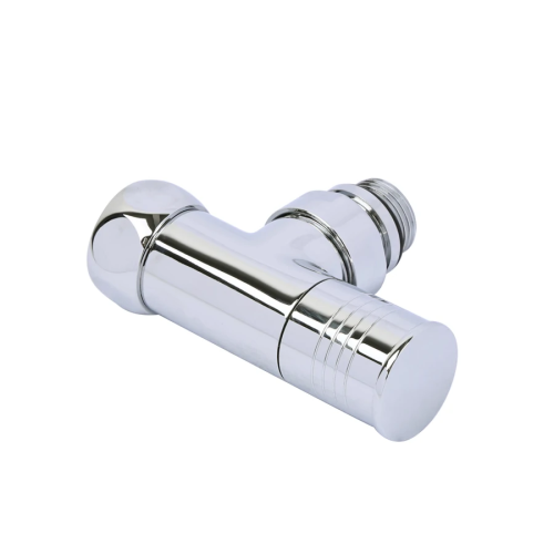 Кран для полотенцесушителя TIM угловой кругл. ручки 3/4"х1/2" г/ш фото в интернет-магазине САНТЕХСИТИ