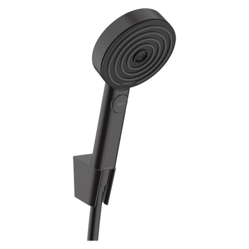 Hansgrohe Pulsify Душевой набор с держателем 105 3jet Relaxation, шланг 160 см. цвет матовый черный фото в интернет-магазине САНТЕХСИТИ