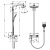 Hansgrohe Raindance Select E 300 Showerpipe Душевая система, с верхним душем 30х19см., ручным дешем, и термостатическим смесителем, цвет: хром фото в интернет-магазине САНТЕХСИТИ Hansgrohe Raindance Select E 300 Showerpipe Душевая система, с верхним душем 30х19см., ручным дешем, и термостатическим смесителем, цвет: хром фото в интернет-магазине САНТЕХСИТИ