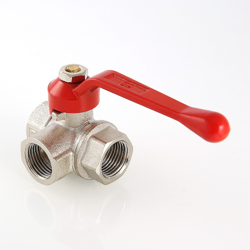 Кран шаровой трехходовой VALTEC тип T 3/4" вн. вн. вн. фото в интернет-магазине САНТЕХСИТИ