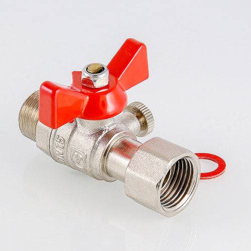 Кран шаровой VALTEC для подключения манометра, 1/2"нар -1/2"вн. фото в интернет-магазине САНТЕХСИТИ