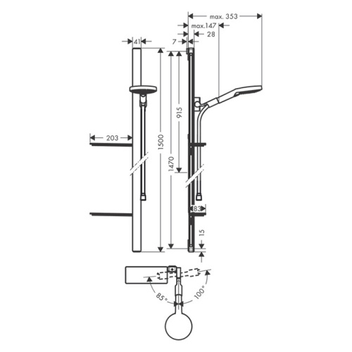 Hansgrohe Raindance Select S 120 Душевой гарнитур, 150см, цвет: хром фото в интернет-магазине САНТЕХСИТИ