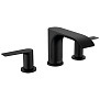 Hansgrohe Vivenis Смеситель для раковины, на 3 отв., с донным клапаном, цвет: черный матовый фото в интернет-магазине САНТЕХСИТИ